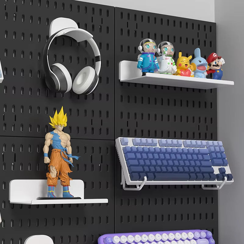 Gaming Gear Pegboard: Wall-Mounted, No-Punch, Study/Gaming Room – Figure Storage & Decor. Abundant Parts, Free Mix