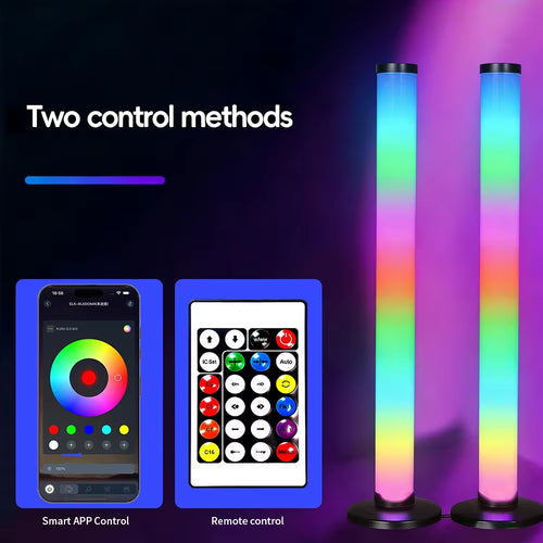 Smart Bluetooth LED Light Pilar Remote 360RGB Color Changing Tv backlight DIY Music Rhythm Festival Atmosphere Decor Gaming Light