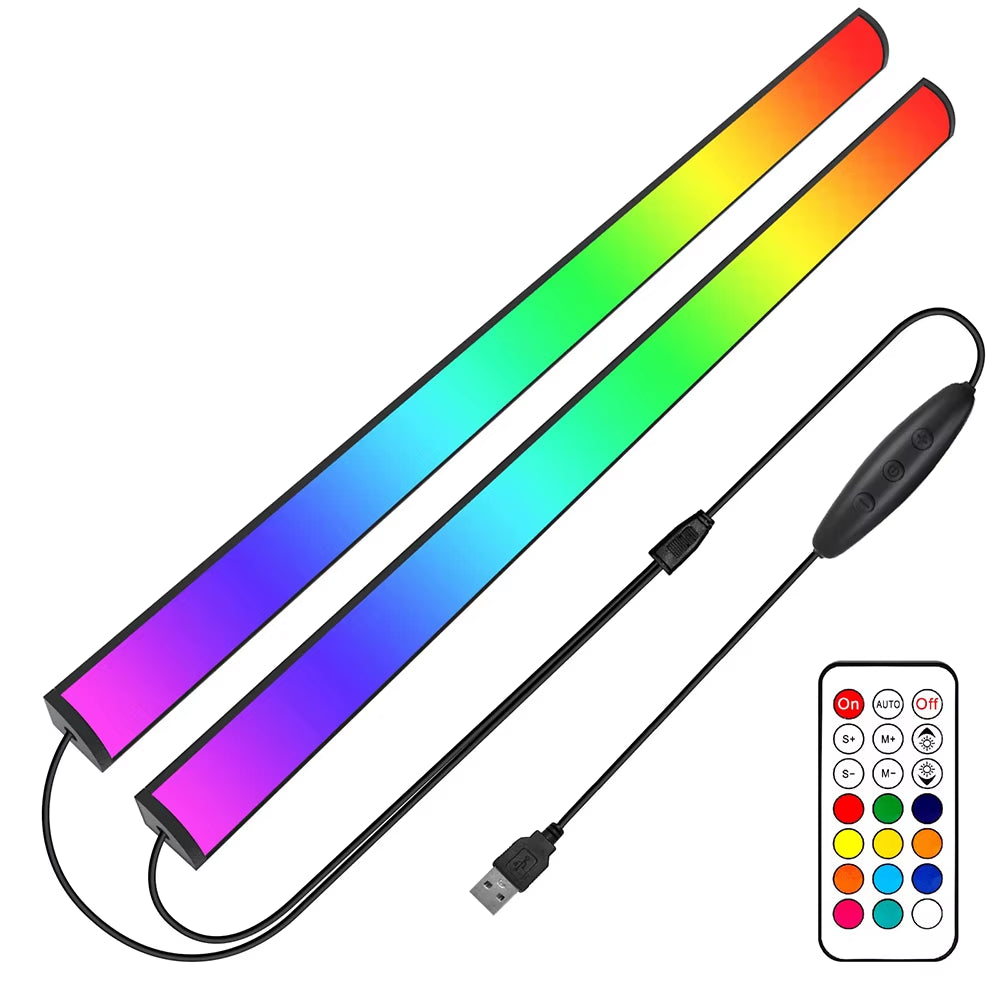Under Monitor Light Bar RGB Dreamcolor Ambient Neon Sign with Remote Controller for Game Room Decoration Gaming Setup Desk Lamp