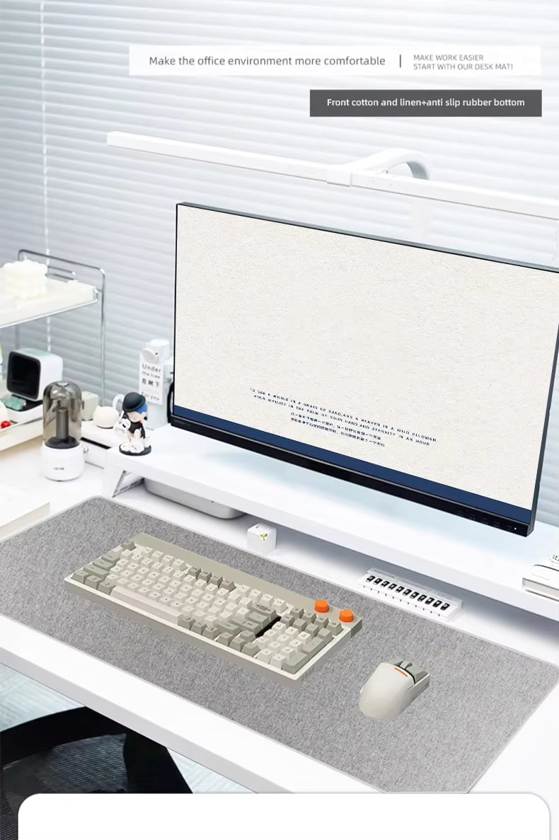 Cotton and Linen Rubber XXL Mouse Pad