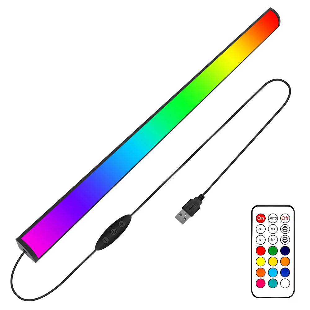 Under Monitor Light Bar RGB Dreamcolor Ambient Neon Sign with Remote Controller for Game Room Decoration Gaming Setup Desk Lamp