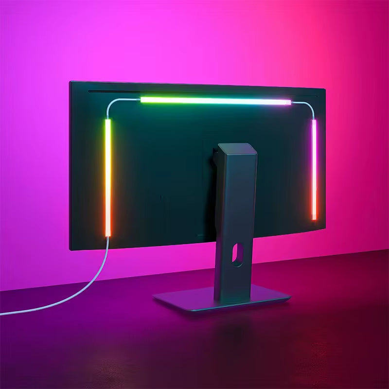 LED Gaming Strip Light Computer Monitor Backlight RGBIC LED Strip Light 24-34 Inch Screen USB Gaming Room Atmosphere Decor Lamp